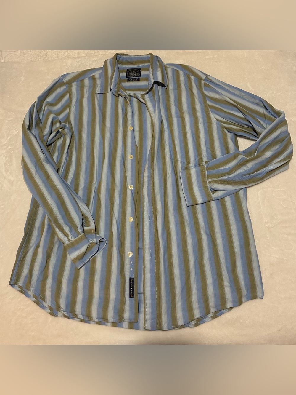 Lucky Brand Green and Blue striped button up